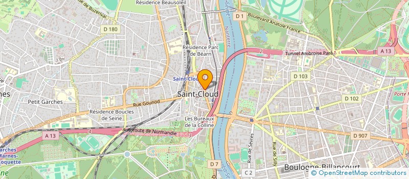 localisation de l'entreprise NSEM à SAINT-CLOUD