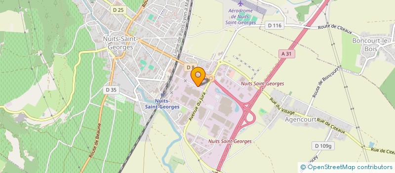 localisation de l'entreprise NSG VINS à NUITS-SAINT-GEORGES