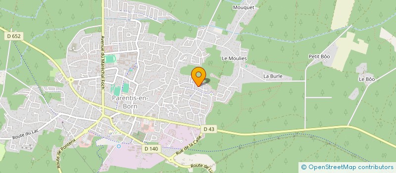 localisation de l'entreprise NSGH IMMO  PARENTIS-EN-BORN