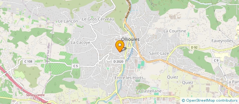 localisation de l'entreprise NSIMMO  OLLIOULES