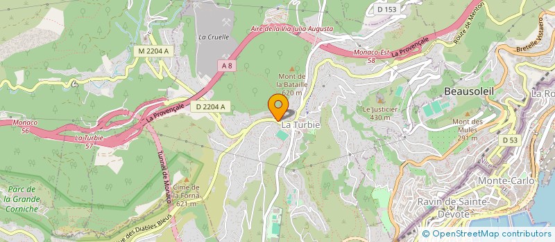 localisation de l'entreprise NSJ IMMO à LA TURBIE