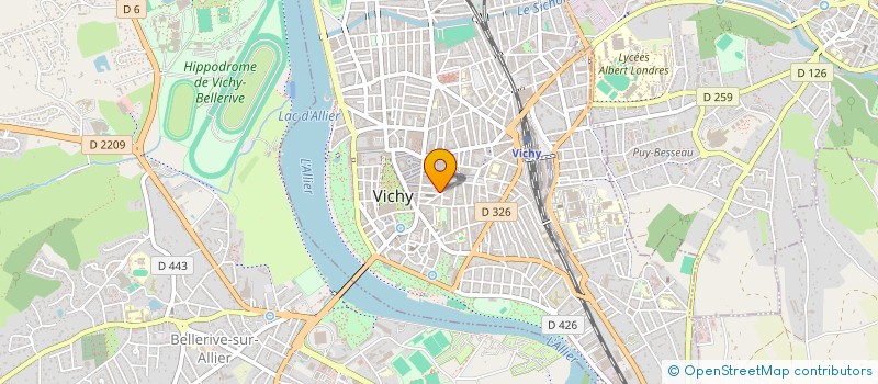 localisation de l'entreprise NSM FINANCES à VICHY