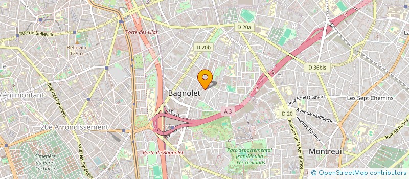 localisation de l'entreprise NSM PROD EVENTS à BAGNOLET
