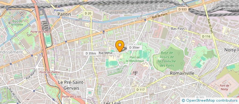 localisation de l'entreprise NSO ARCHITECTURE  PANTIN