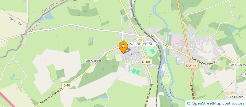 localisation de l'entreprise NSR à VALLON-EN-SULLY