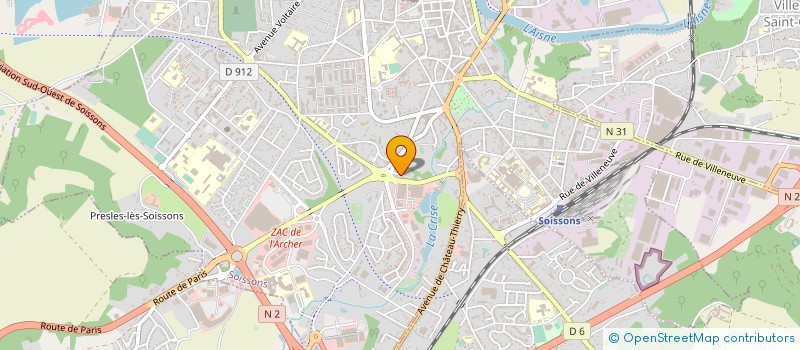 localisation de l'entreprise NSV à SOISSONS