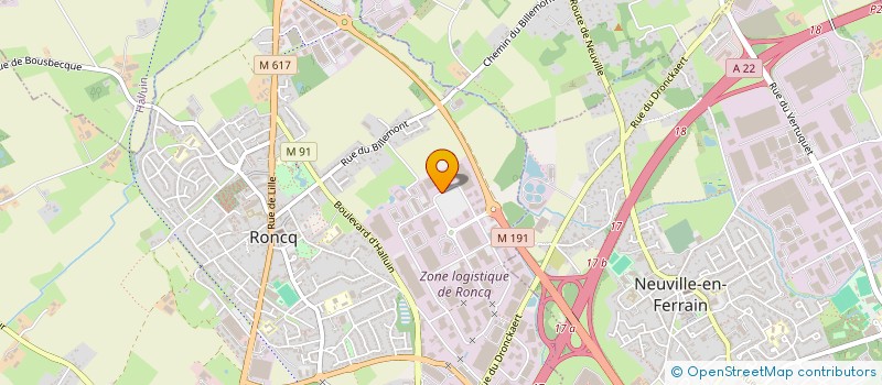 localisation de l'entreprise NT INVEST  RONCQ