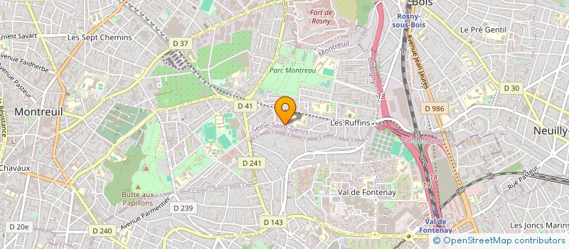 localisation de l'entreprise NTI - PRESTATIONS à MONTREUIL