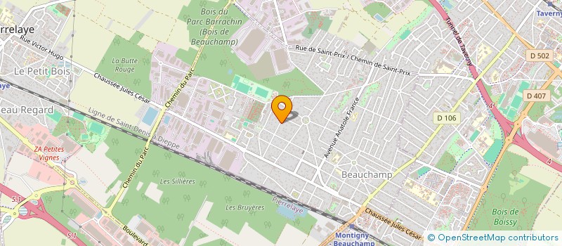 localisation de l'entreprise NTL 95  BEAUCHAMP