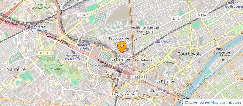 localisation de l'entreprise NTT CAUMARTIN à COURBEVOIE