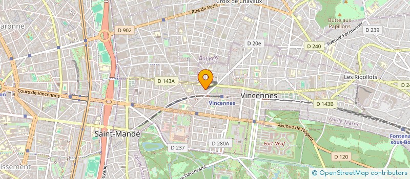 localisation de l'entreprise NUAGE à VINCENNES