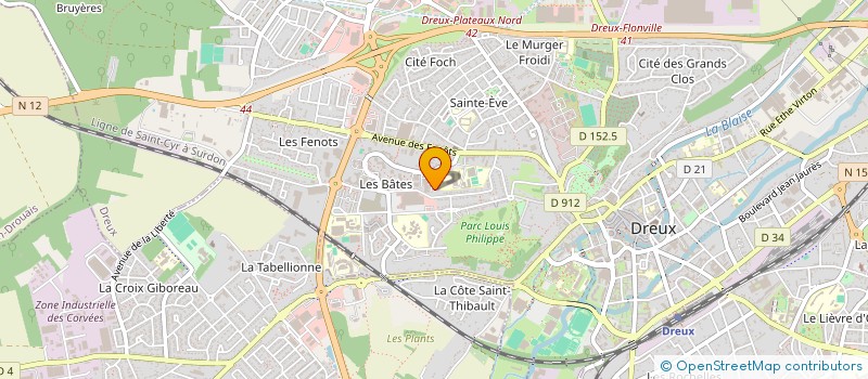 localisation de l'entreprise NUAGE ET EAU à DREUX