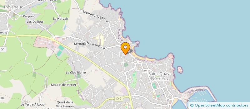 localisation de l'entreprise NUAGE/SOLEIL  SAINT-QUAY-PORTRIEUX