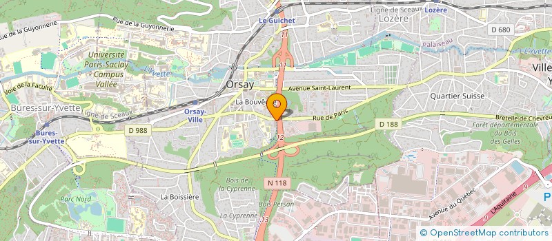 localisation de l'entreprise NUAGE SYSTEMS à ORSAY