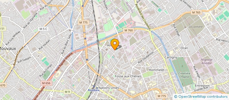 localisation de l'entreprise NUANCE à ROUBAIX