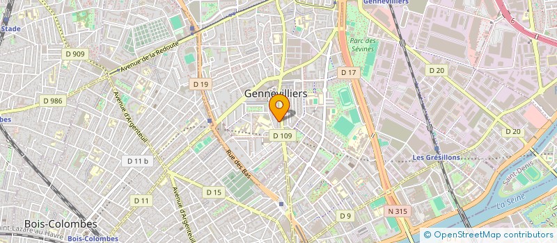 localisation de l'entreprise NUANCES AQUARELLES à GENNEVILLIERS
