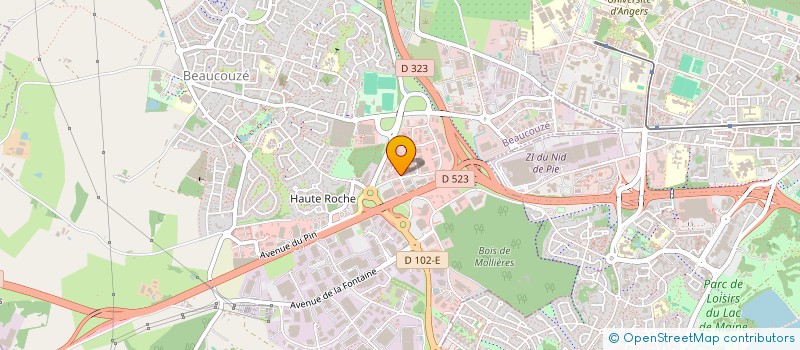 localisation de l'entreprise NUANCES BAINS à BEAUCOUZE