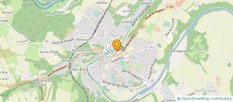 localisation de l'entreprise NUANCES PEINTURE à CHATEAULIN