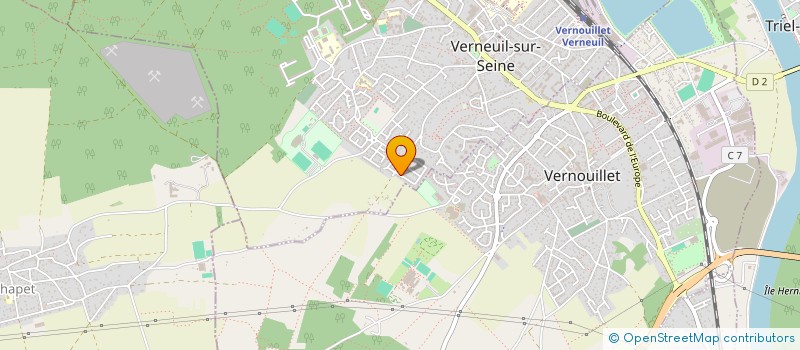 localisation de l'entreprise NUCLEAIRE JE BALISE (NJB) à VERNEUIL-SUR-SEINE
