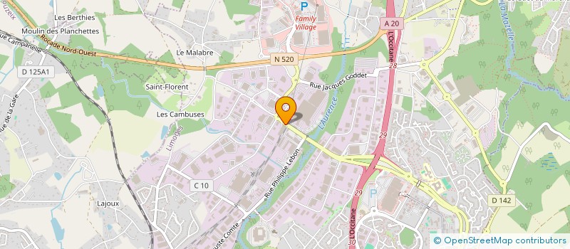 localisation de l'entreprise NUEVADESIGN à LIMOGES
