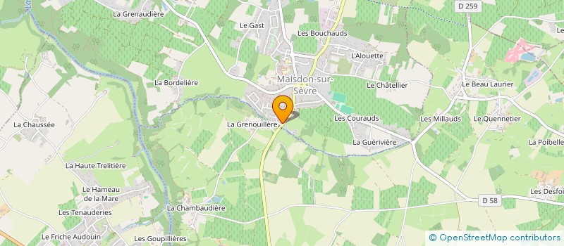 localisation de l'entreprise NUISIBLES CONTROLE HYGIENE  MAISDON-SUR-SEVRE