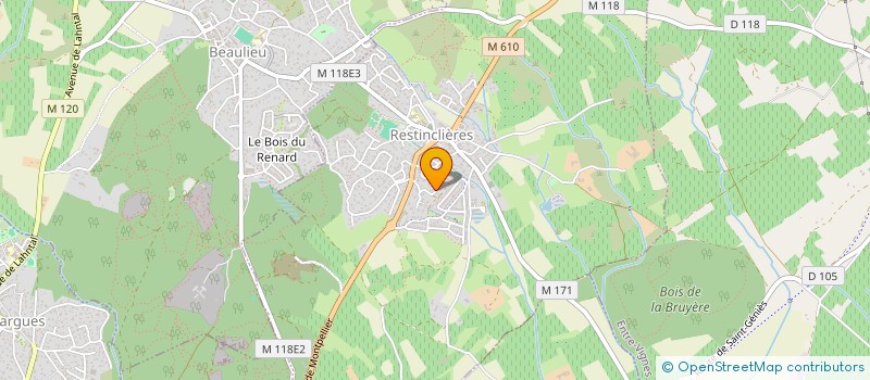 localisation de l'entreprise NUIT B PRODUCTION à RESTINCLIERES