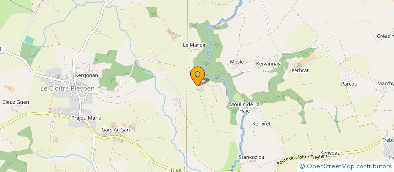 localisation de l'entreprise NUIT BIDARD  LE CLOITRE-PLEYBEN