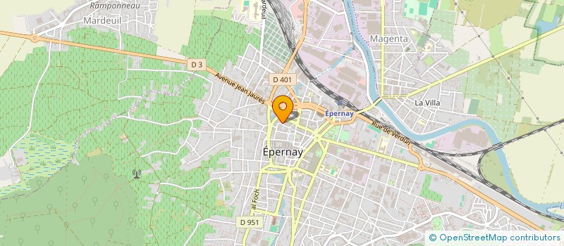 localisation de l'entreprise NUIT D'OR  EPERNAY