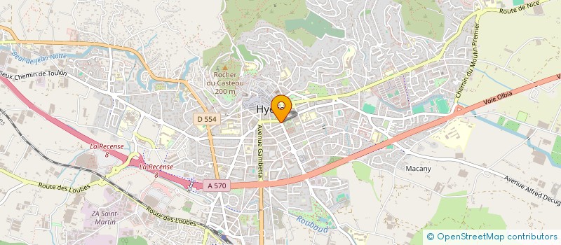 localisation de l'entreprise NUIT D'ORIENT  HYERES