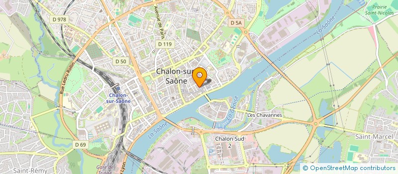 localisation de l'entreprise NUITS BLANCHES  CHALON-SUR-SAONE