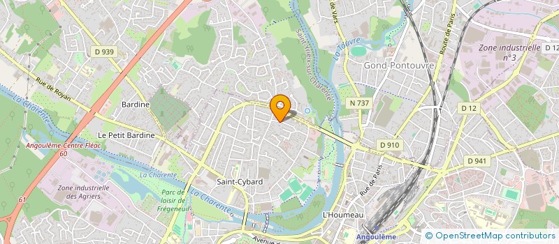 localisation de l'entreprise NUITS BLEUES à ANGOULEME