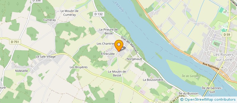localisation de l'entreprise NUITS D'AILLEURS à GENNES-VAL-DE-LOIRE
