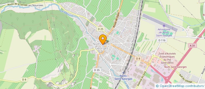 localisation de l'entreprise NUITS OPTIQUE à NUITS-SAINT-GEORGES