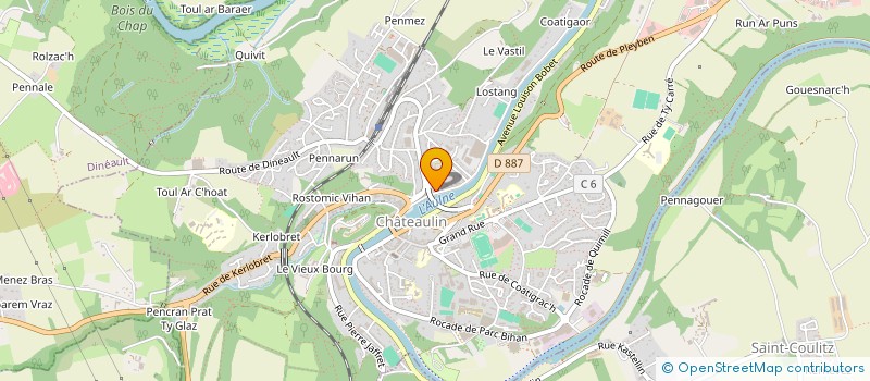 localisation de l'entreprise NUMERO 13  CHATEAULIN