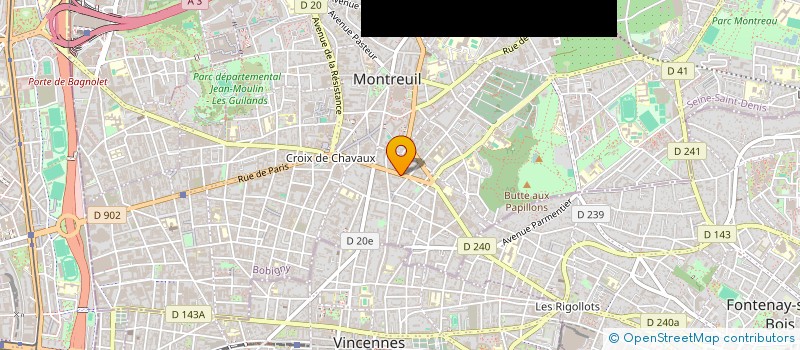 localisation de l'entreprise NUNC à MONTREUIL