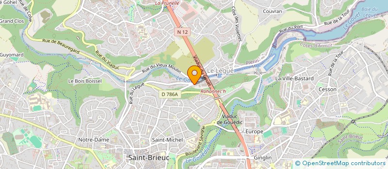 localisation de l'entreprise NUNC ARCHITECTES BRETAGNE à SAINT-BRIEUC
