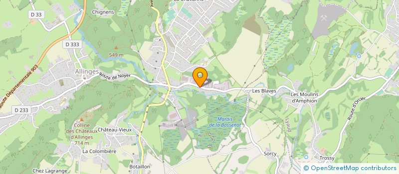 localisation de l'entreprise NUOVALU  ALLINGES