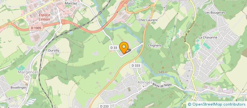 localisation de l'entreprise NUPTIAL E-SPORT  ALLINGES