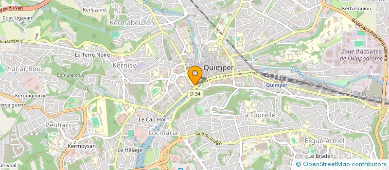 localisation de l'entreprise NUPTIALINE à QUIMPER