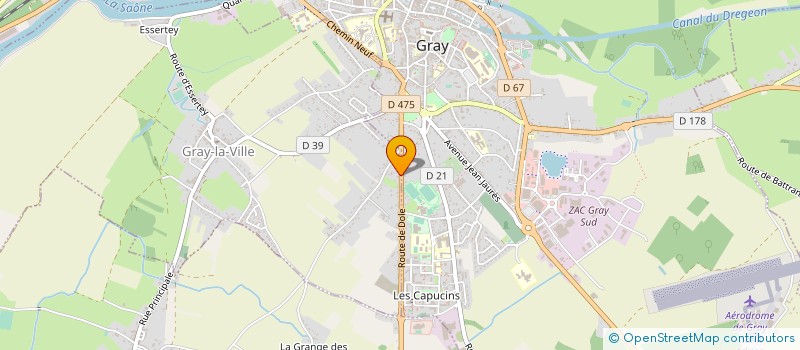 localisation de l'entreprise NURELEC  GRAY-LA-VILLE