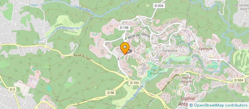 localisation de l'entreprise NUTREVA à VALBONNE
