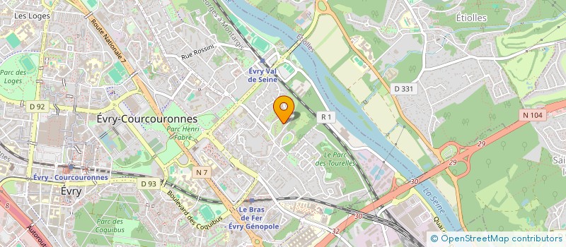 localisation de l'entreprise NUTRI-SYNERGIE  EVRY-COURCOURONNES