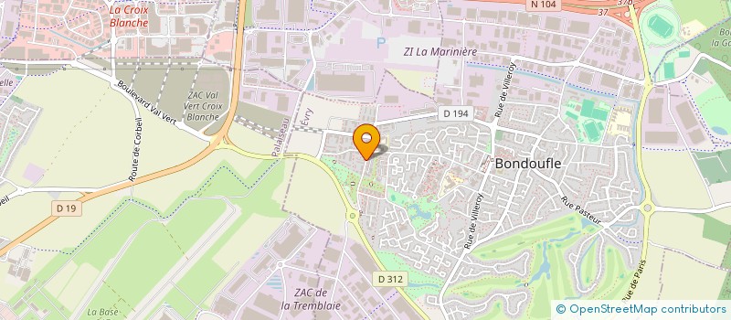 localisation de l'entreprise NUTRIBE  BONDOUFLE