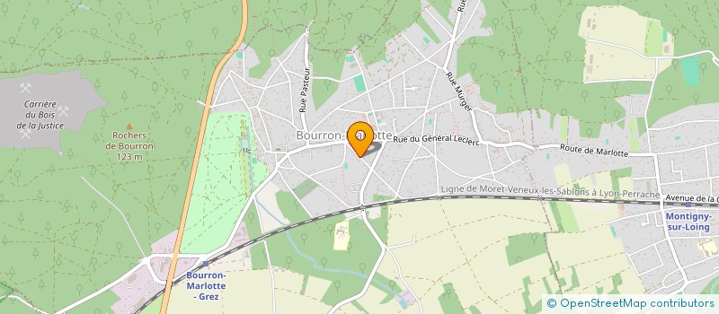 localisation de l'entreprise NUTRICURE à BOURRON-MARLOTTE