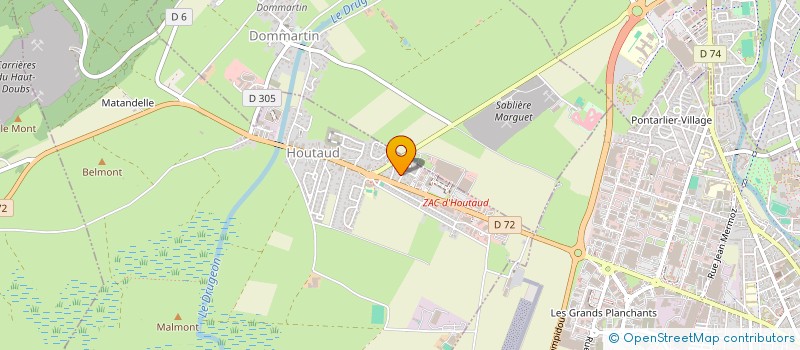 localisation de l'entreprise NUTRIFAR 25  HOUTAUD