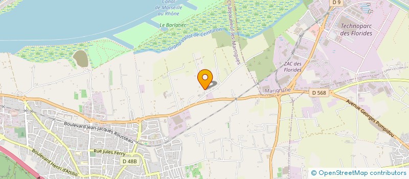 localisation de l'entreprise NUTRIFERME - LES FERMES DU COULET  CHATEAUNEUF-LES-MARTIGUES