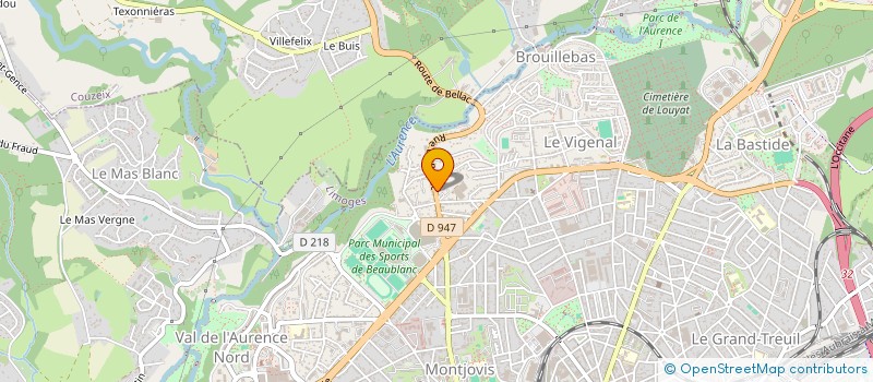 localisation de l'entreprise NUTRIFITCLUB à LIMOGES