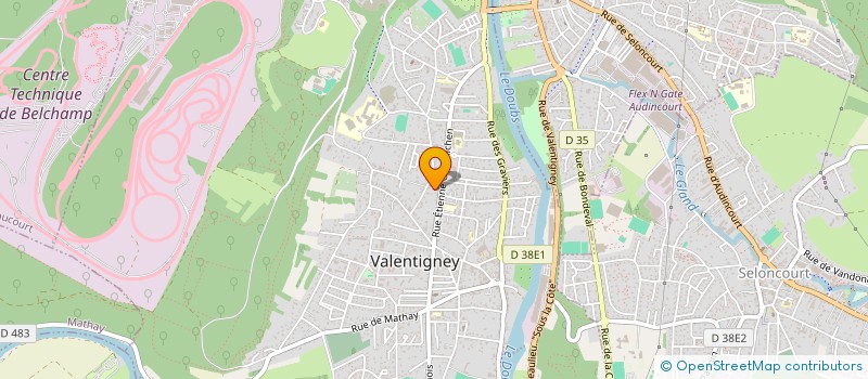 localisation de l'entreprise NUTRINNOVE  DAMPIERRE-SUR-LE-DOUBS