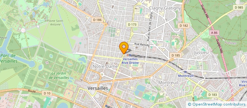 localisation de l'entreprise NUTRIVALIA à VERSAILLES