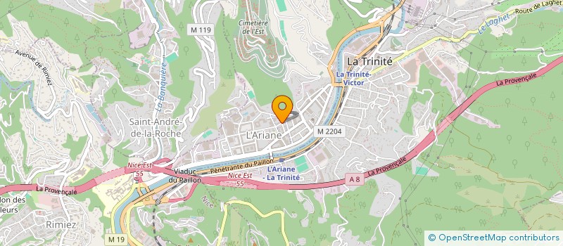localisation de l'entreprise NUTRIZOE à NICE